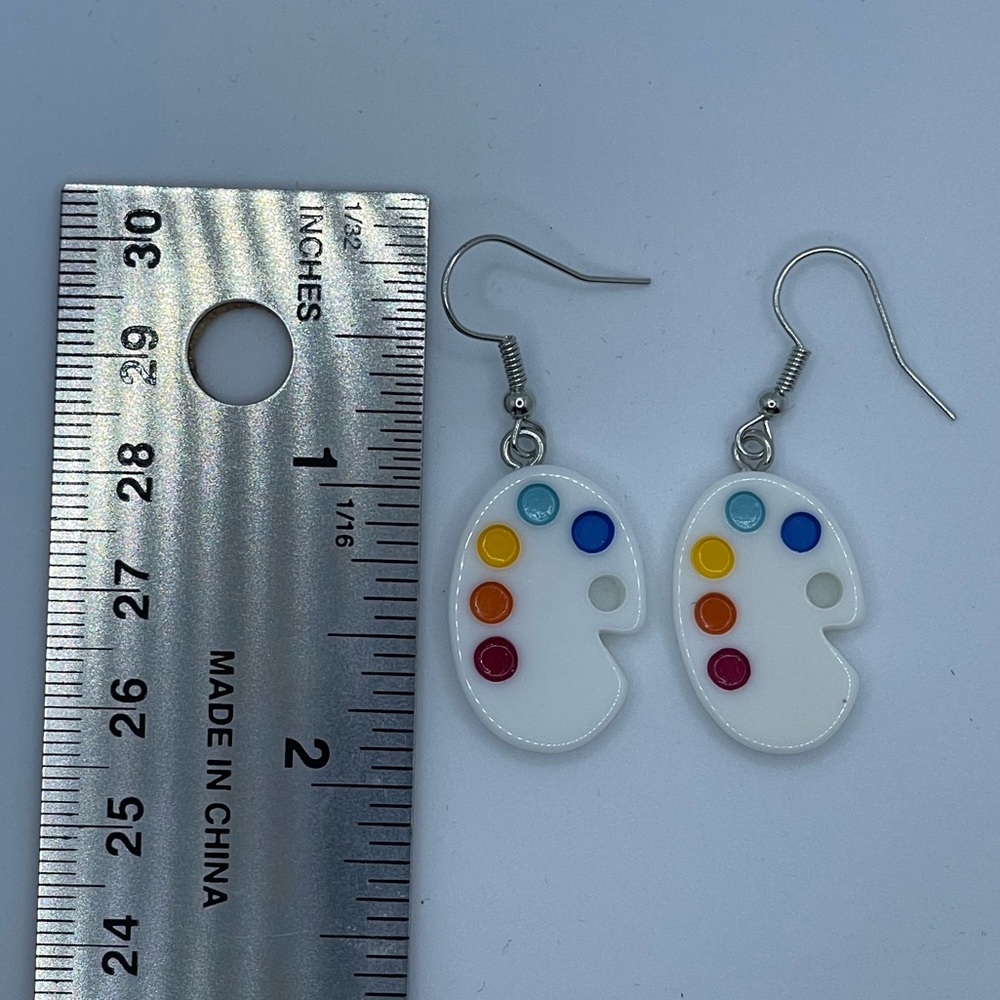 3 for $20 Fun Painters Pallet Dangle Earrings “You Pick 3” - Picture 3 of 8